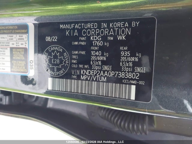 KNDEP2AA0P7383802 KIA Seltos Lx