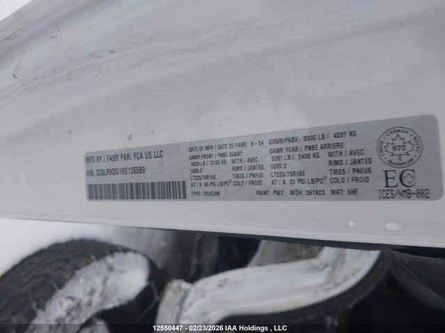 3C6LRVDG1RE136589 RAM Promaster 2500 2500 High