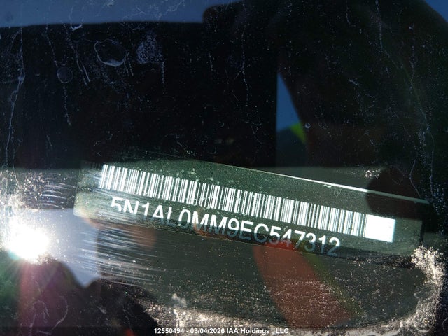 5N1AL0MM9EC547312 Infiniti QX60