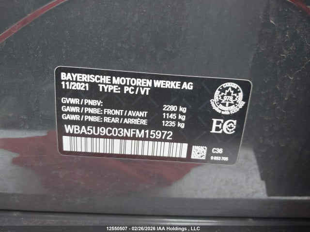 WBA5U9C03NFM15972 BMW M340i Xdrive