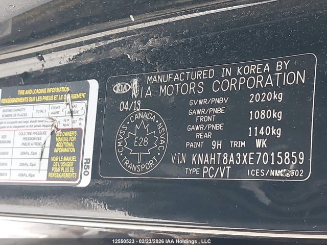 KNAHT8A3XE7015859 KIA Rondo Lx
