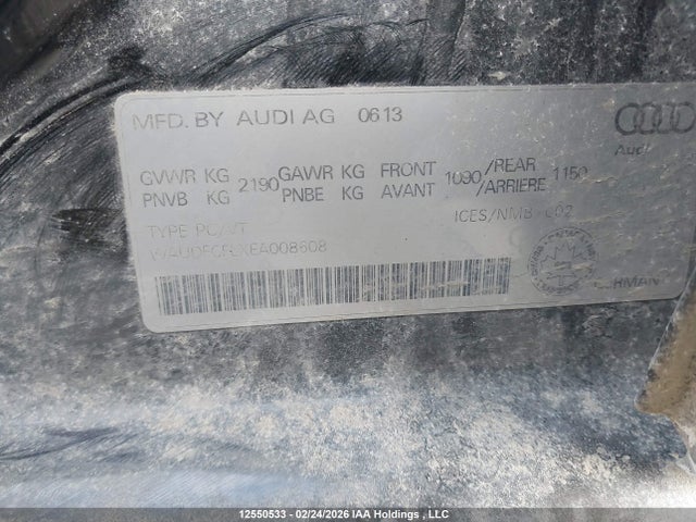 Продажа на аукционе авто 2014 Audi A4 Premium, vin: WAUDFCFLXEA008608, номер лота: 12550533