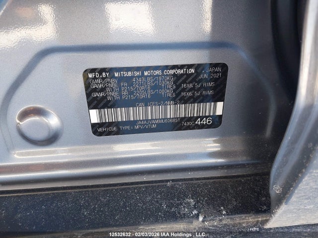 JA4AJVAW6MU606851 Mitsubishi Rvr Gt/le/se/sel