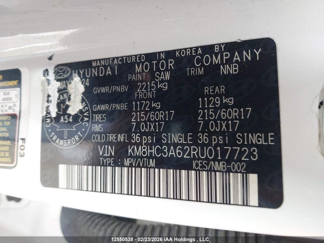 KM8HC3A62RU017723 Hyundai Kona
