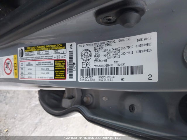 5TFCZ5AN4KX208435 Toyota Tacoma Trd Sport