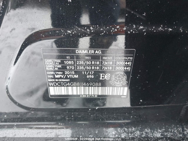 WDCTG4GB8JJ469088 Mercedes-Benz Gla 250 4matic