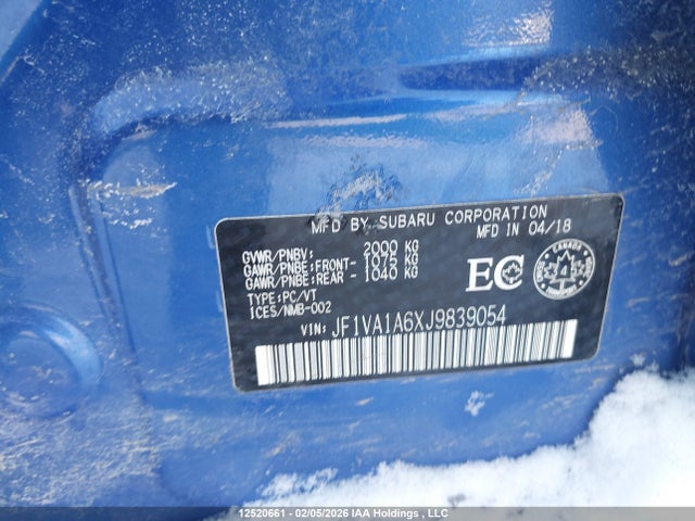 JF1VA1A6XJ9839054 Subaru WRX