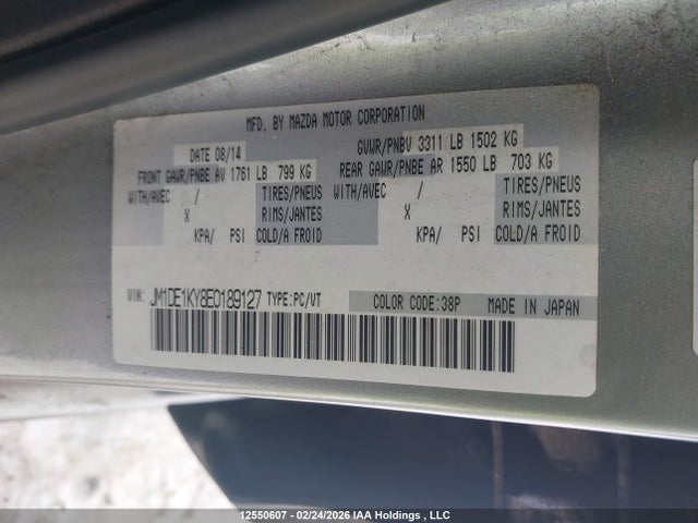 Mazda Mazda2 Gx 2014 JM1DE1KY8E0189127 Image 9