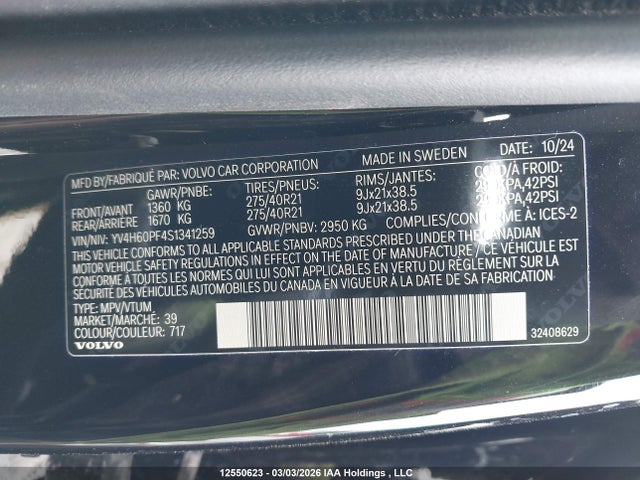 YV4H60PF4S1341259 Volvo Xc90 Plug-in Hybrid T8 Ultra Bright Theme