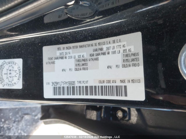 3MZBM1U71FM155606 Mazda Mazda3 Gx