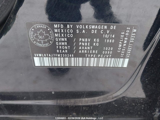 Volkswagen Jetta 2015 3VWL07AJ7FM230246 Image 9
