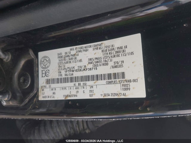 1FTFW1E5XJKF38715 Ford F-150