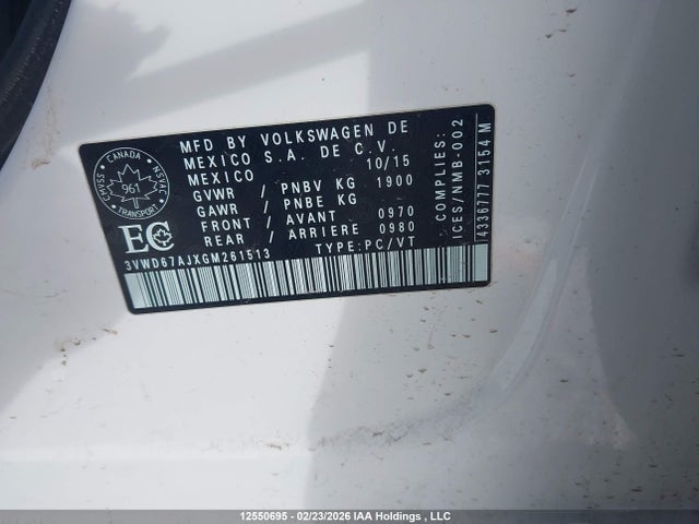 3VWD67AJXGM261513 Volkswagen Jetta