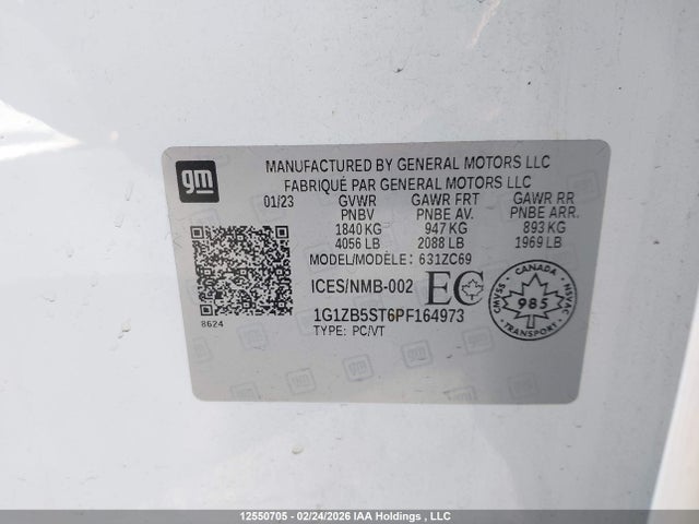 1G1ZB5ST6PF164973 Chevrolet MALIBU LS