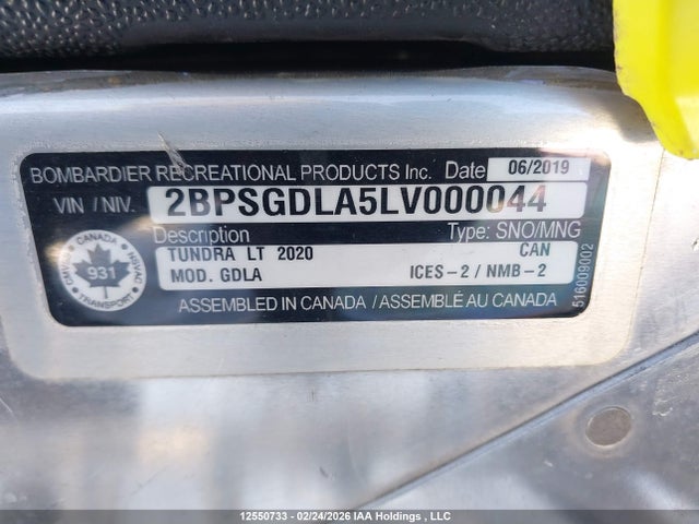 Skidoo Tundra 2020 2BPSGDLA5LV000044 Image 13