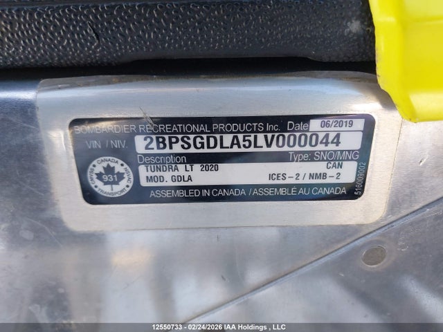 Skidoo Tundra 2020 2BPSGDLA5LV000044 Image 9
