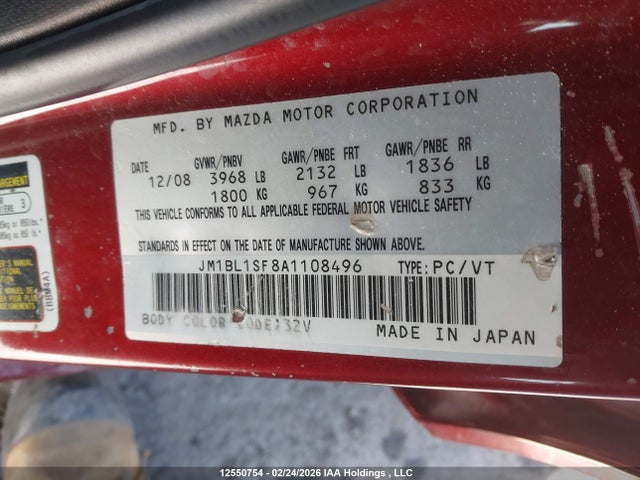 Aukcja sprzedaży 2010 Mazda 3 I, vin: JM1BL1SF8A1108496, numer aukcji: 12550754