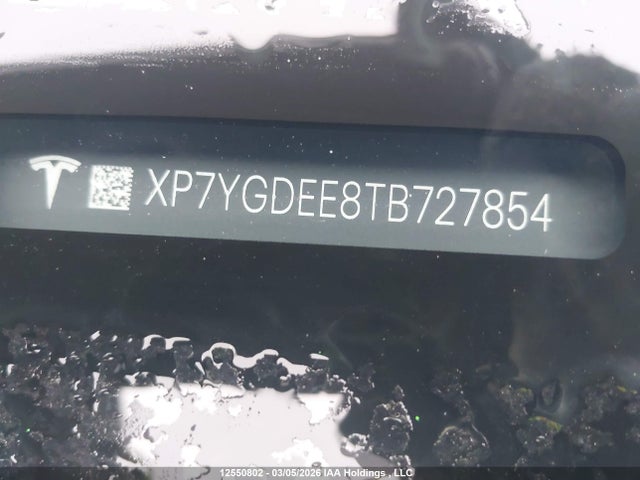 Aukcja sprzedaży 2026 Tesla Model Y, vin: XP7YGDEE8TB727854, numer aukcji: 12550802