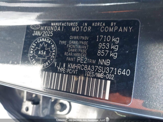 Продажа на аукционе авто 2025 Hyundai Venue Sel/limited, vin: KMHRC8A37SU371640, номер лота: 12550807