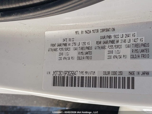 JM3TCBCY8P0629847 Mazda Cx-9 Gs/gs-l