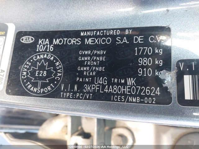 Продажа на аукционе авто 2017 Kia Forte Ex/ex Luxury/ex+, vin: 3KPFL4A80HE072624, номер лота: 12550864