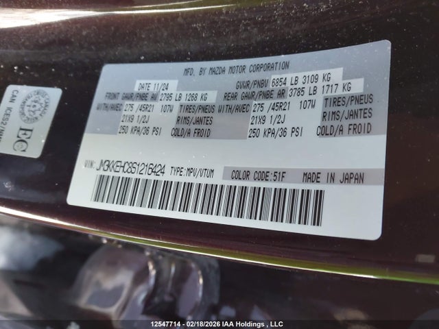 JM3KKEHC8S1216424 Mazda Cx-90 Mhev Signature