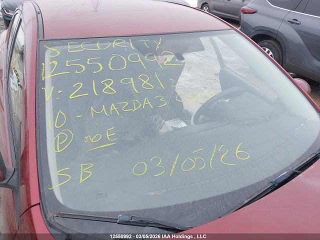 Aukcja sprzedaży 2010 Mazda Mazda3 Gs/gx, vin: JM1BL1SF6A1218981, numer aukcji: 12550992