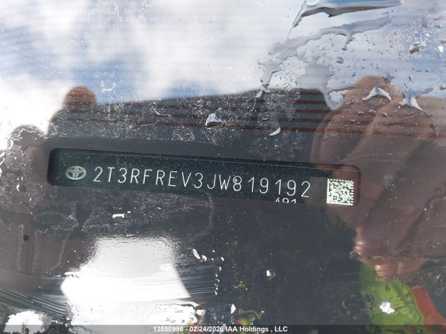 Aukcja sprzedaży 2018 Toyota Rav4 Xle, vin: 2T3RFREV3JW819192, numer aukcji: 12550996