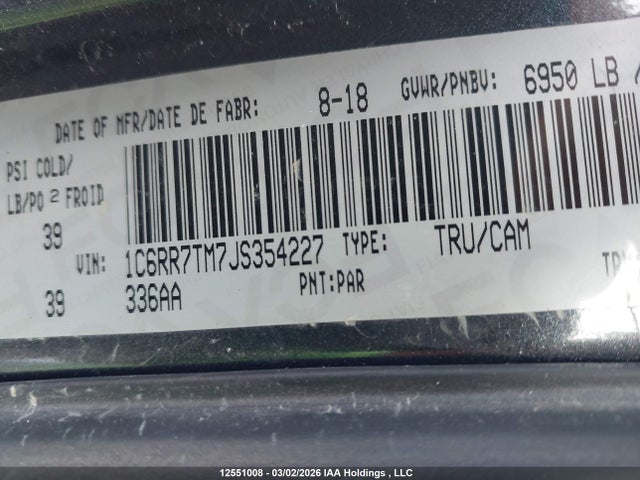RAM 1500 Slt 2018 1C6RR7TM7JS354227 Image 18