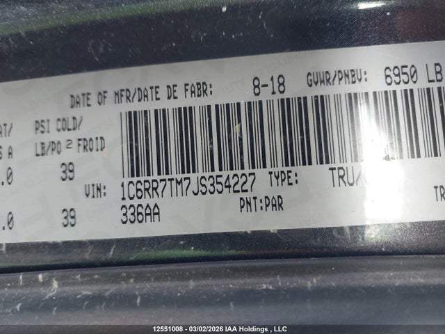 RAM 1500 Slt 2018 1C6RR7TM7JS354227 Image 9
