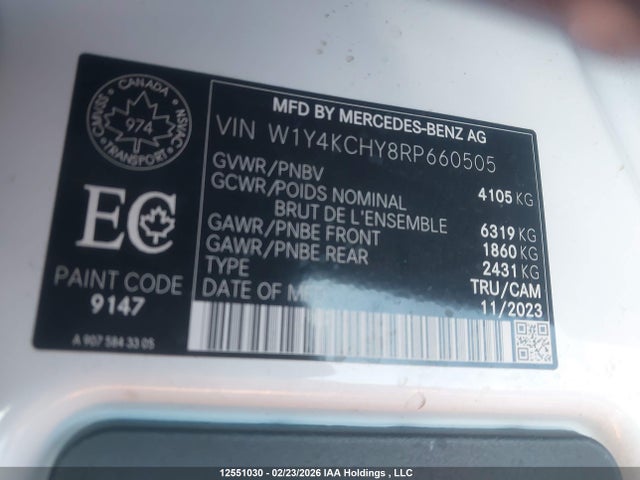 W1Y4KCHY8RP660505 Mercedes-Benz Sprinter 2500