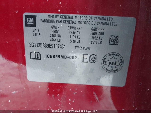 2G1125S39E9107461 Chevrolet Impala