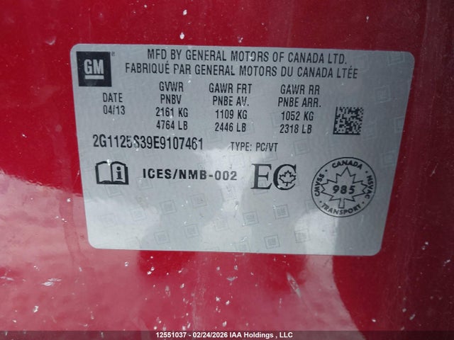 2G1125S39E9107461 Chevrolet Impala