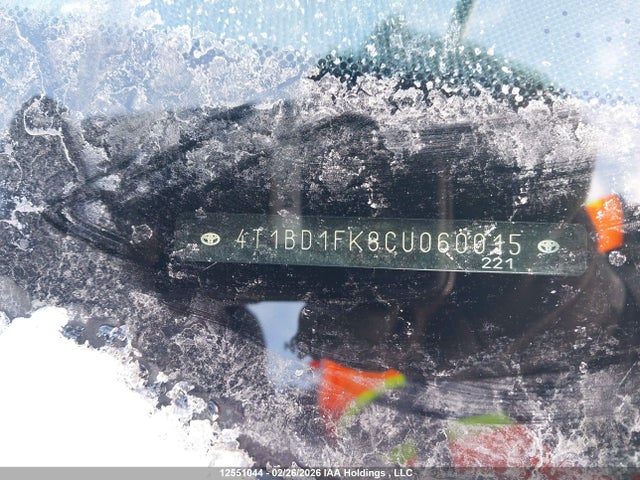 Aukcja sprzedaży 2012 Toyota Camry, vin: 4T1BD1FK8CU060015, numer aukcji: 12551044