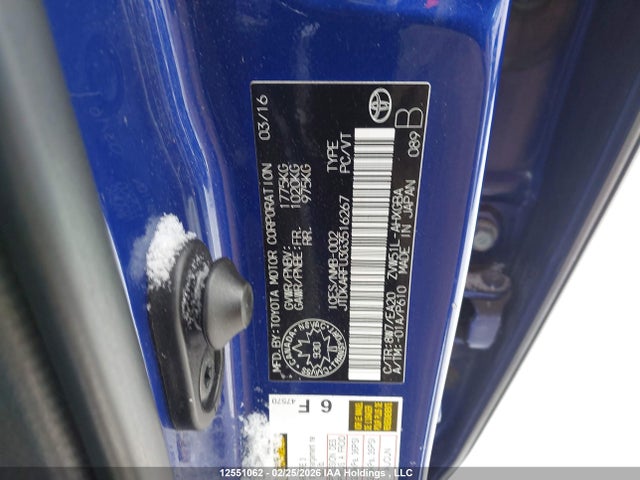 JTDKARFU3G3516267 Toyota Prius
