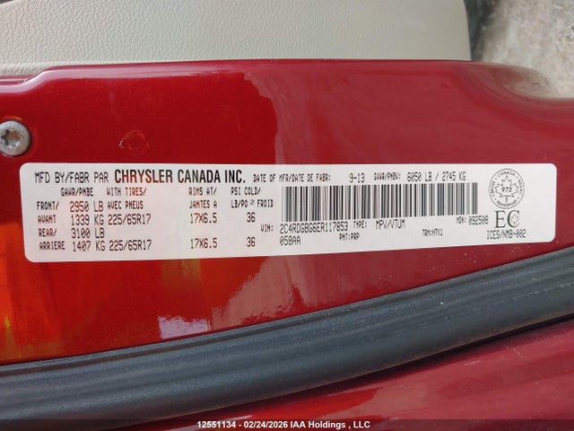 2C4RDGBG6ER117853 Dodge Grand Caravan Se
