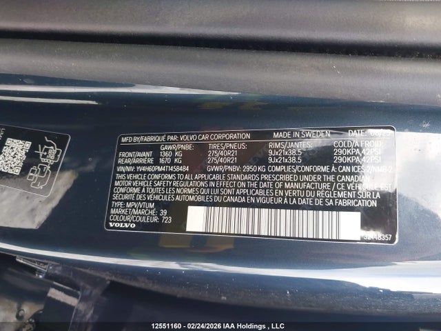 YV4H60PM4T1458484 Volvo Xc90 Plug-in Hybrid Ultra