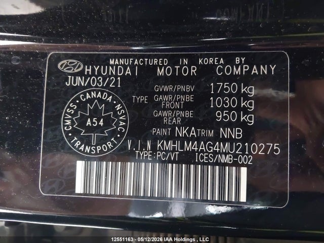 Продаж на аукціоні авто 2021 Hyundai Elantra Preferred Ivt, vin: KMHLM4AG4MU210275, номер лоту: 12551163
