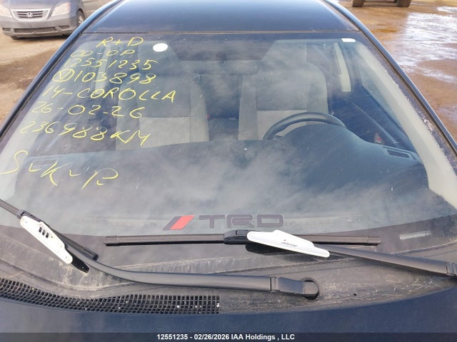 12551235 :رقم المزاد ، 2T1BURHE9EC103898 vin ، 2014 Toyota Corolla L/le/le Pls/prm/s/s Pls مزاد بيع
