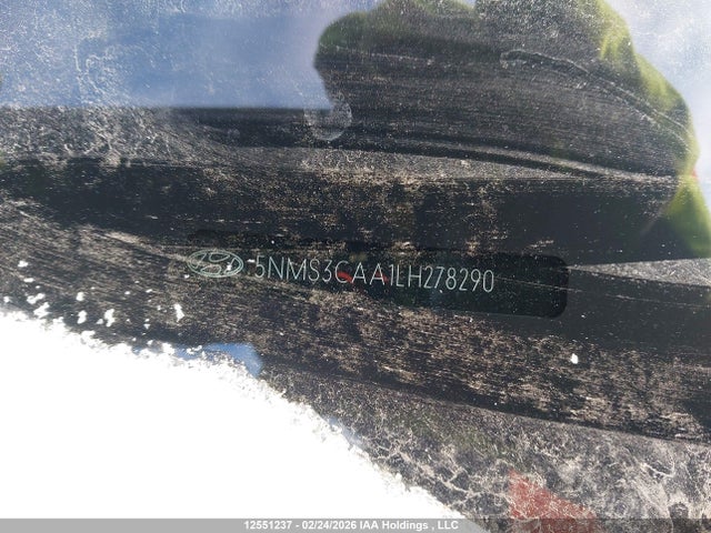 12551237 :رقم المزاد ، 5NMS3CAA1LH278290 vin ، 2020 Hyundai Santa Fe Preferred Turbo Awd With Sun And Leather Package مزاد بيع