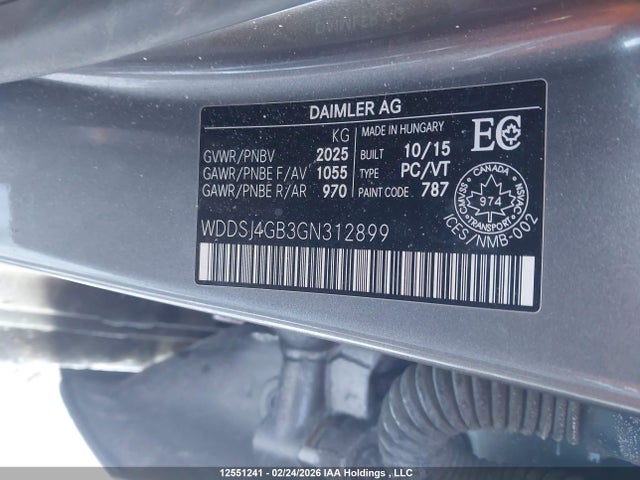 WDDSJ4GB3GN312899 Mercedes-Benz CLA 250 4MATIC