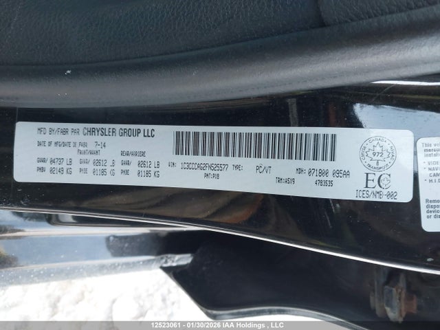 Chrysler 200 Limited 2015 1C3CCCAG2FN525577 Image 19