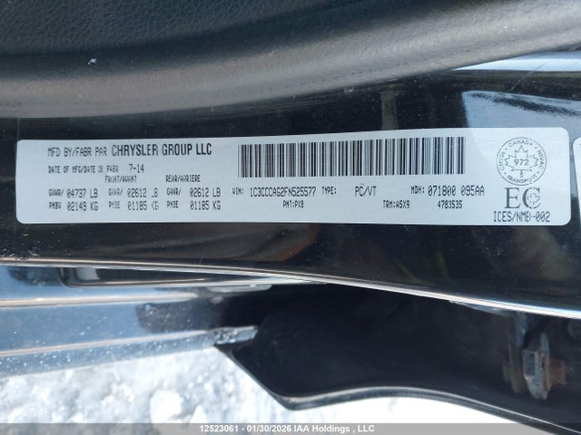 Chrysler 200 Limited 2015 1C3CCCAG2FN525577 Image 9