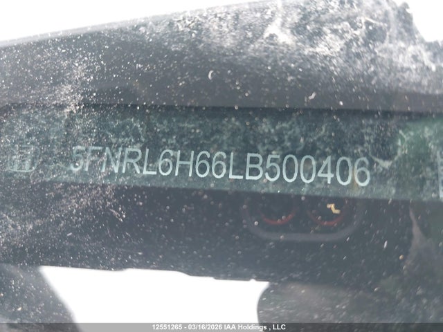 5FNRL6H66LB500406 Honda ODYSSEY EXL