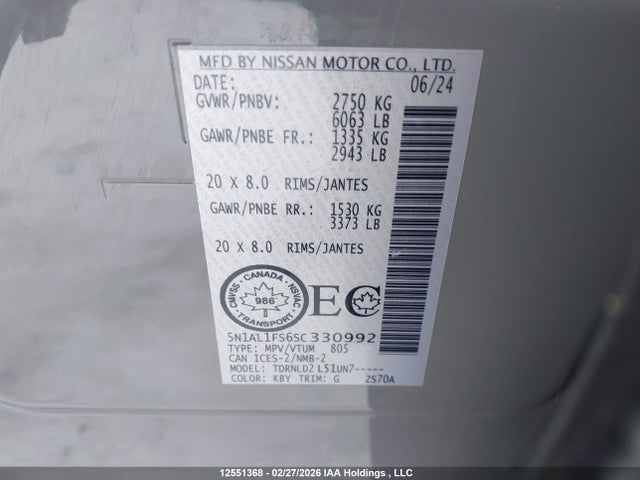 5N1AL1FS6SC330992 Infiniti Qx60 Black Edition/luxe