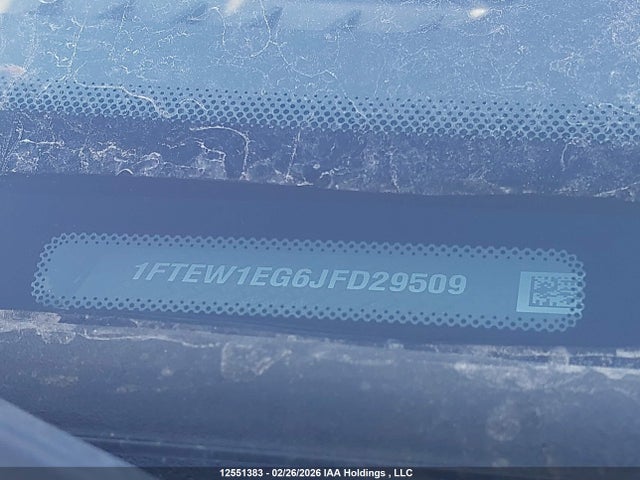 12551383 :رقم المزاد ، 1FTEW1EG6JFD29509 vin ، 2018 Ford F150 Supercrew مزاد بيع