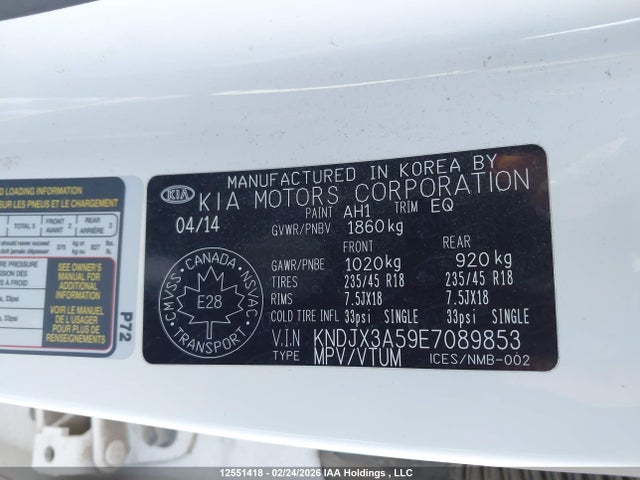 KIA Soul ! 2014 KNDJX3A59E7089853 Image 9