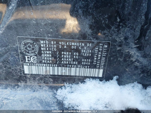 3VW117AU9HM009569 Volkswagen Golf S/wolfsburg