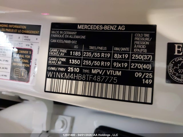 12551480 :رقم المزاد ، W1NKM4HB8TF487775 vin ، 2026 Mercedes-benz Glc 300 4matic مزاد بيع