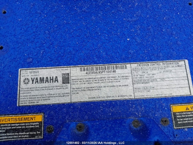 4UF8S4LK5PT104146 Yamaha Sidewinder